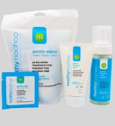 healthy hoohoo product line on grey background