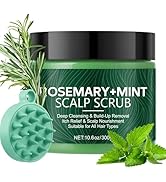Scalp Scrub with Rosemary & Mint, 2-in-1 Exfoliating Shampoo for Hair Treatment, Includes Silicon...