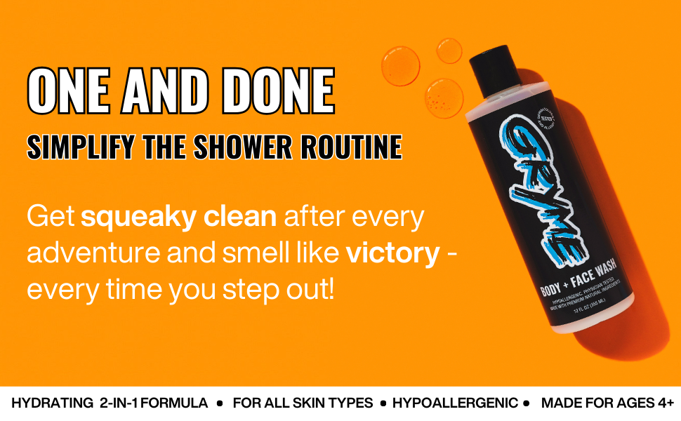 Simply the shower routine with Gryme Body + Face Wash
