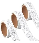BENECREAT 1500 PCS Farm Fresh Eggs Carton Labels, 1.5 Inch Round Paper Self-Adhesive Packaging St...