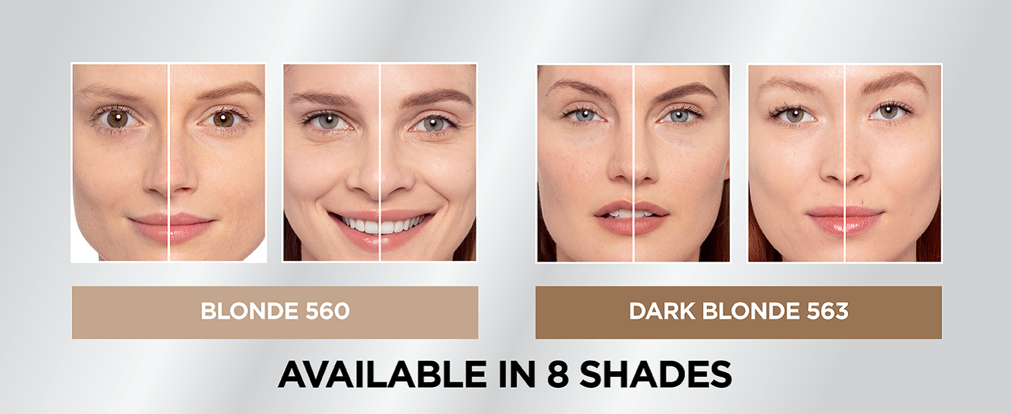 available in 8 shades