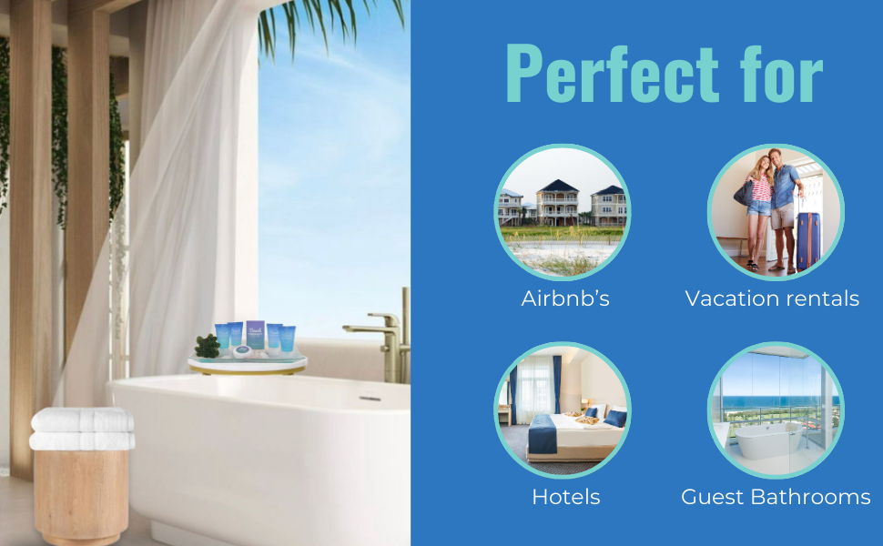 Pefect for air bnb host boutine hotel gust bathroom rental property tsa travel size vacation homes
