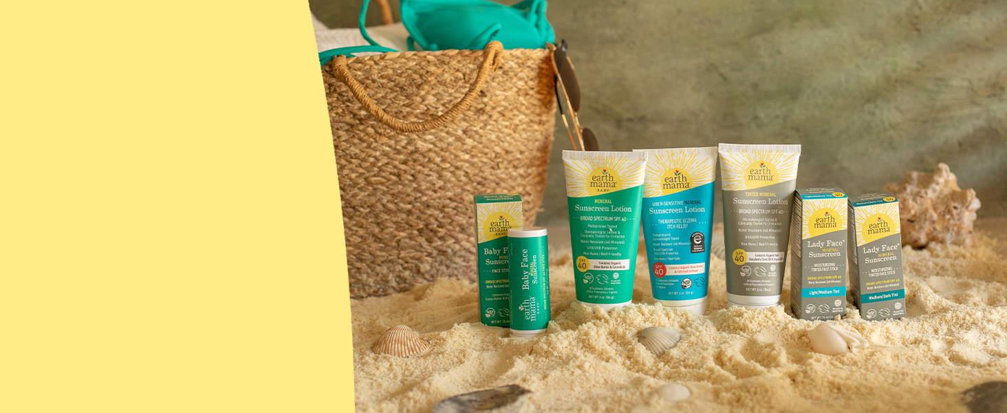 earth mama mineral sunscreen face sunscreen lotion face sunscreen stick mineral based sunscreen