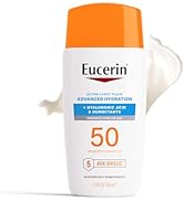 Eucerin Sun Advanced Hydration Ultra-Light Face Sunscreen SPF 50 | with Hyaluronic Acid & Humecta...