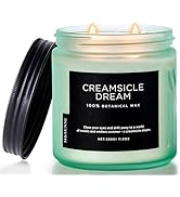 M&SENSE Orange Creamsicle Summer Scented Candle - 11.6oz Clean Non Toxic Natural Soy Wax 70-Hour ...