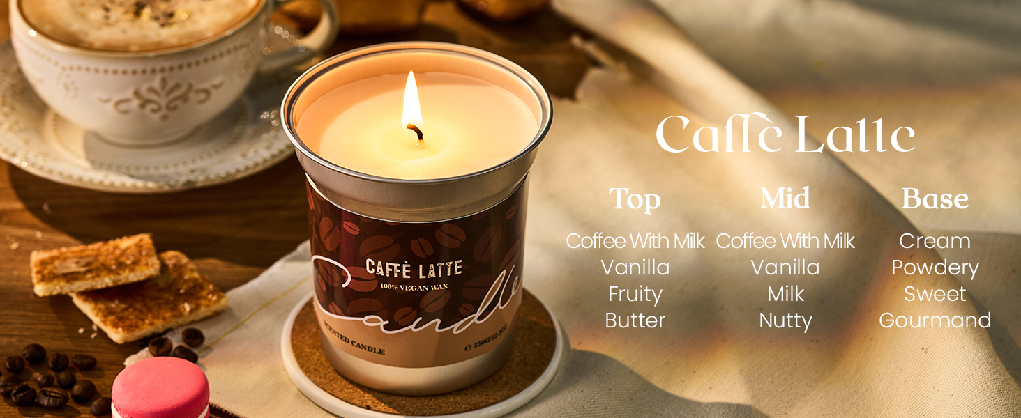coffee latte scented candles