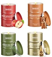 M&SENSE 4 Pack Candles for Home Scented Candle,Apple Pumpkin Pine Champagne Candle,Gift Set for W...