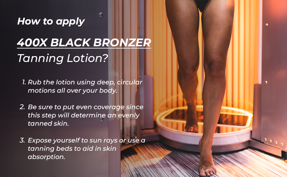 tanning bed lotion, dark tanning lotion for indoor sunbed and outdoor sun