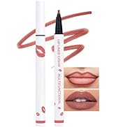 Kaely Beige Matte Lip Tint Stain Marker Pen,2in1 Liquid Lipstick & Lip Liner Pencil,Long Lasting ...