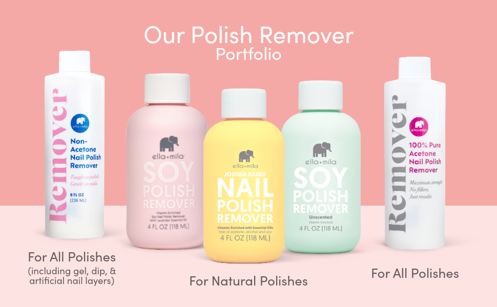 Natural nail polish remover with plant based ingredients and vitamin enriched care