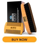 Smooth Viking Beard Brush & Comb Gift Set for Men - Natural Boar Bristle Hair Brush & Wooden Comb...