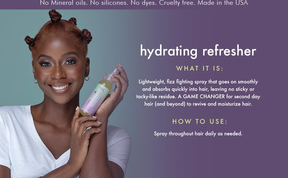 model holding bottle of hydrating refresher on an angle