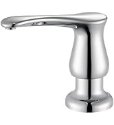 GAGALIFE Kitchen Sink Soap Dispenser Chrome, Built in Soap Dispenser with 13 OZ Bottle, Refill fr...
