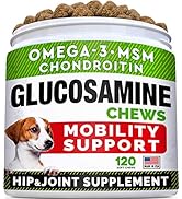 STRELLALAB Glucosamine Treats for Dogs - Joint Supplement w/Omega-3 Fish Oil - Chondroitin, MSM -...