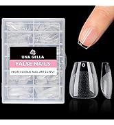 UNA GELLA Extra Short Coffin Fake Nails 504pcs Pre-shape Extra Short Coffin Press on Nails Extra ...