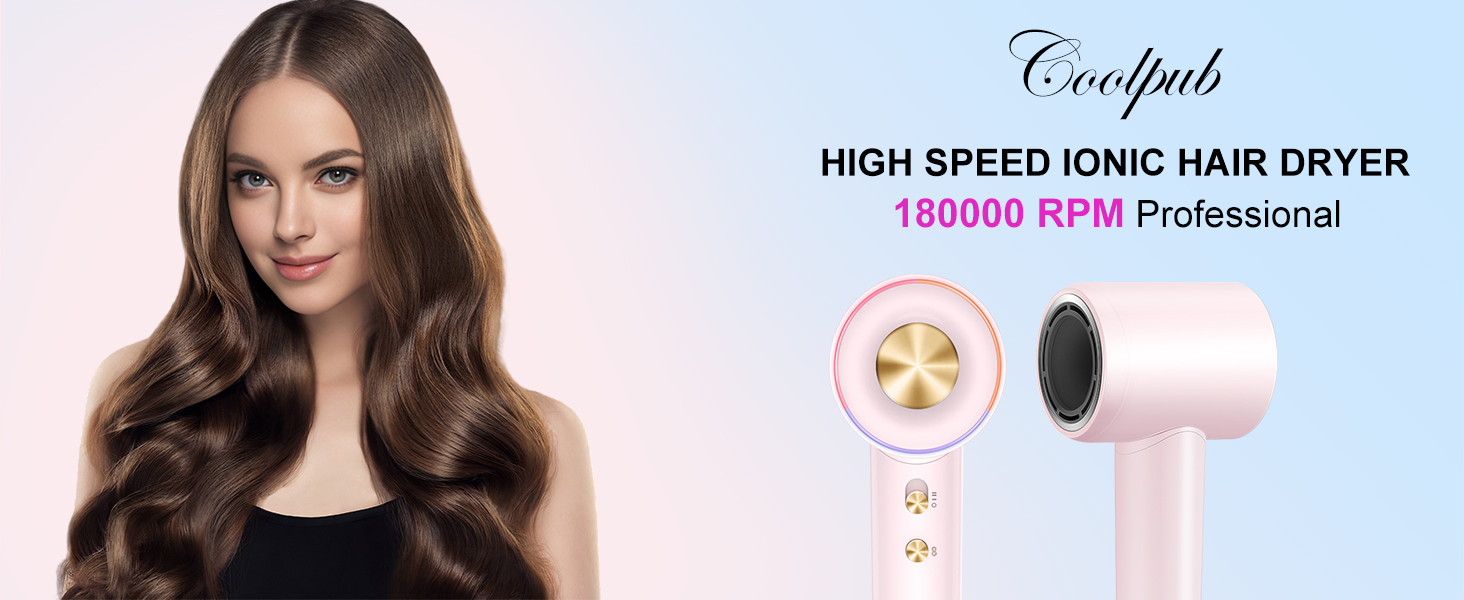 Hair Blow Dryer,High-Speed hairdryer Thermo-Control Hair dryers Fast Drying Women Home Travel Salon