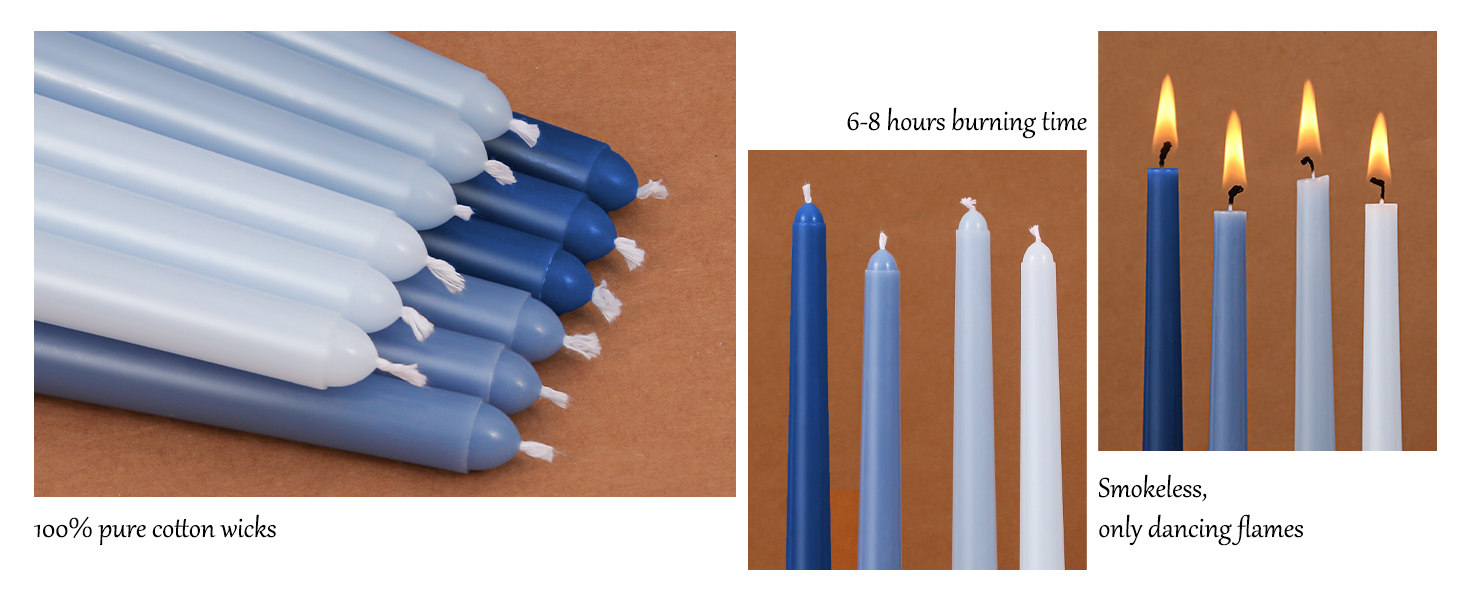 10 inch tapered candles 12 pack set