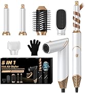 5 in 1 Blow Dryer Brush,Hair Dryer Brush with Detachable Air Styler,Negative Ionic Magic Hair Sty...