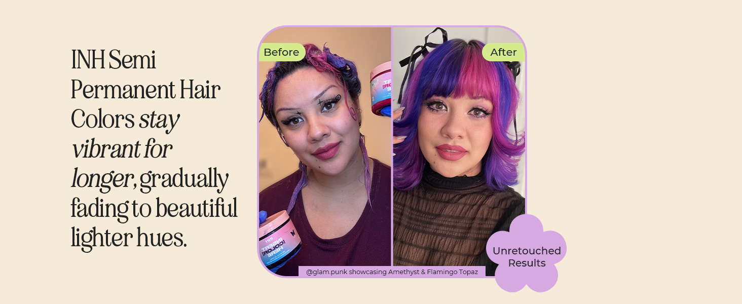 color depositing conditioner fuchsia pink hair dye natural vegan soft shiny smooth semi permanent