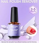 Gellen Gel Nail Polish Remover, 2 Pack Professional Gel Polish Remover for Nails, Quick & Easy Po...