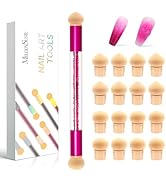 MelodySusie Nail Sponge Pen for Ombre Gradient, Double Ended Sponge, 16pcs Replaceable Sponge for...