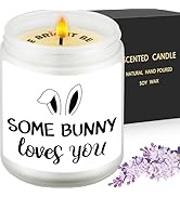 Some Bunny Loves You Happy Easter Gift for Her, Easter Gift for Him, Cute Candle Holiday Decorati...