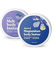 ASUTRA Magnesium Body Butter Bundle, 2 Products - Magensium Body Butter Lotion and Magnesium Body...