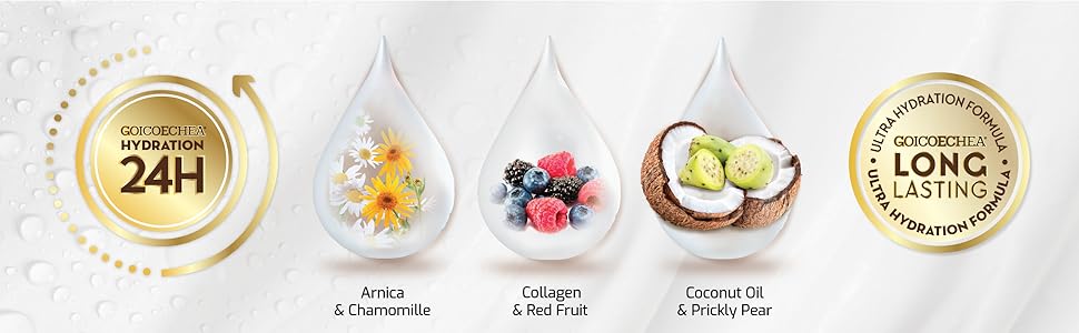 GOICOECHEA HYDRATION 24H Arnica & Chamomile  Collagen & Red Fruit Coconut Oil & Prickly Pear