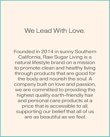 We lead with love raw sugar nourish damage balance revive straighten moisturize dry frizz hair
