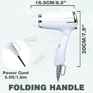 Travel Blow Dryer Professional Salon Hair Dryer Hair Dryer Settings Lightweight hair dryer