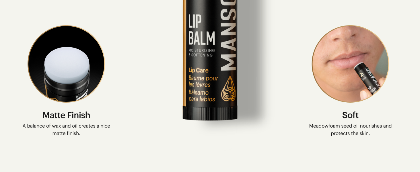 manscaped lip balm stick matte mint 3pack chapped cracked dry moisturize