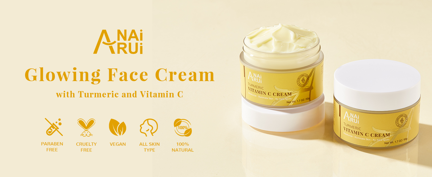 ANAiRUi Glowing Face Cream with Turmeric and Vitamin C