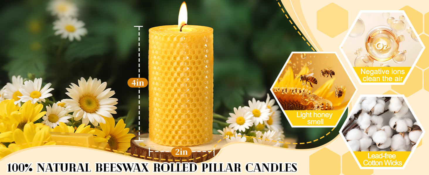 Hand-Rolled Beeswax Candles