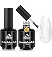 Beetles Builder Gel 7 in 1 Clear Builder Nail Gel Set, 2Pcs 15ml Building Nail Gel for Nail Apex ...