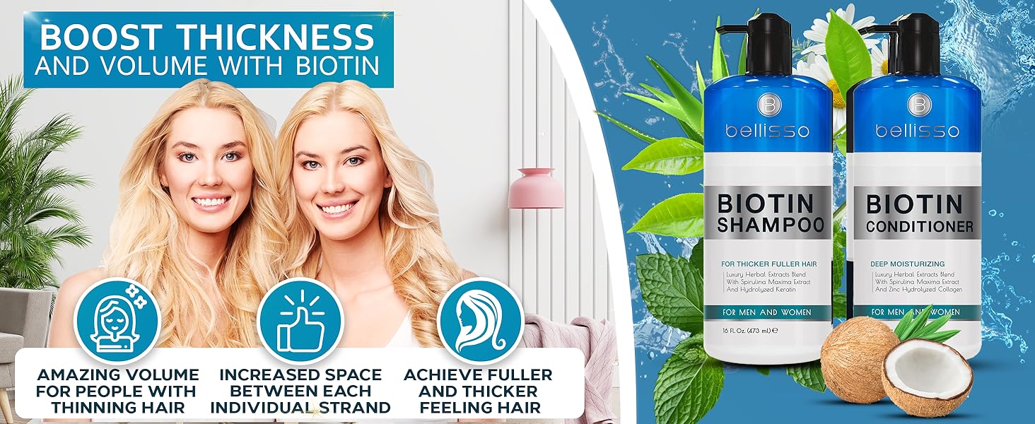 shampoo and conditioner set biotin for thinning