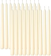 Viyffo Taper Candles 10Inch – 20 Pack Ivory, Dripless, Unscented, Smokeless – 9 Hour Burn – Tall ...