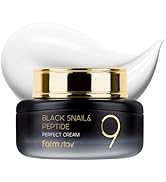 FARMSTAY Black Snail & Peptide 9 Perfect Cream, Snail Mucin Moisturizer for Elastic & Glow Skin, ...