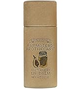 Farmstead Apothecary 100% Natural Lip Balm with Organic Beeswax, Organic Shea Butter & Organic Co...