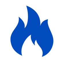 blue flame icon