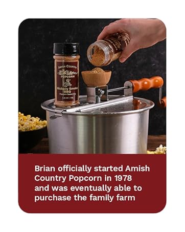 Brian officially started Amish Country Popcorn in 1978 and was eventually able to purchase the farm