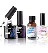 Gellen Nail Dehydrator Nail Primer and Top & Base Coats Kit, Nail Strengthening System Superior P...