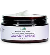 360Feel Lavender Patchouli Body Butter - Nourishing and Hydrating Shea Body Butter with a Gentle ...