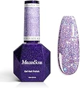 MelodySusie Galaliver Glitter Gel Nail Polish, 15ML Sparkly Shimmer Gel Polish Soak Off UV LED Cu...