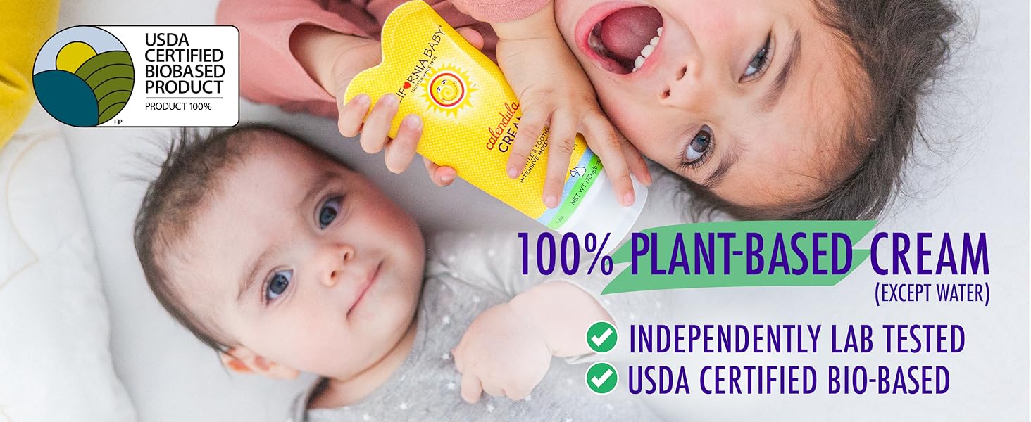 California Baby Calendula Cream is 100% Plant-based (USDA Certified)