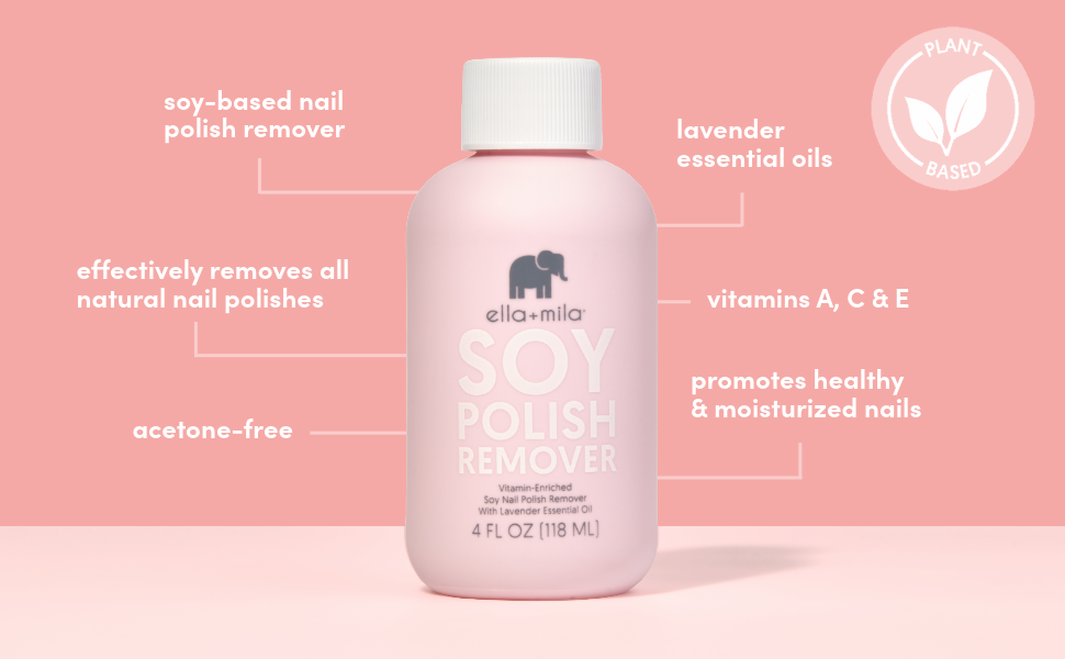 Non toxic nail polish remover for natural nails that hydrates and nourishes cuticles