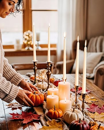 Ivory taper candles