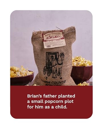 Brian's father planted him a small popcorn plot as a child