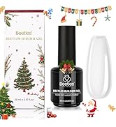 Beetles Builder Gel for Nails-Christmas Limited Clear 0.5 oz 8 in 1 Nail Thickening Strengthening...