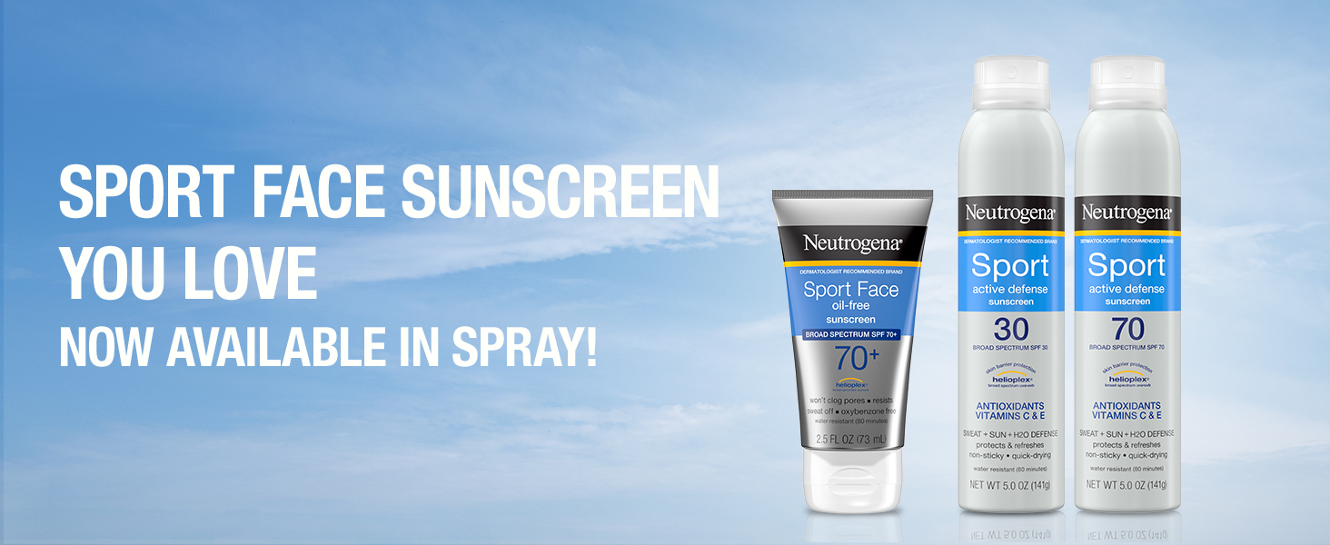 neutrogena sport face sunscreen you love now available in spray 