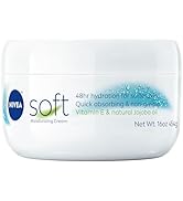 NIVEA Soft Refreshingly Soft Moisturizing Cream, Lightweight Body Moisturizer for Face, Body and ...